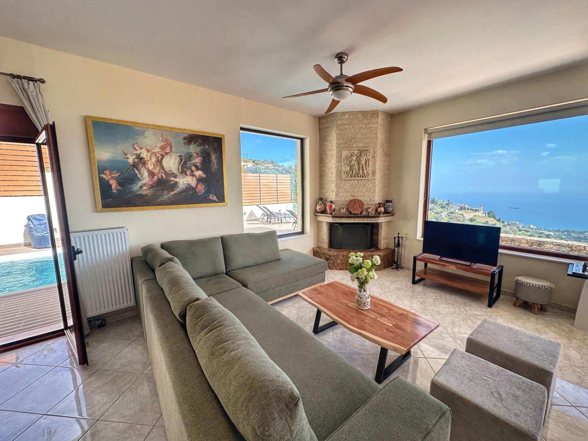 Villa Balcony, Cozy Villa With Amazing View Rodhiá Extérieur photo